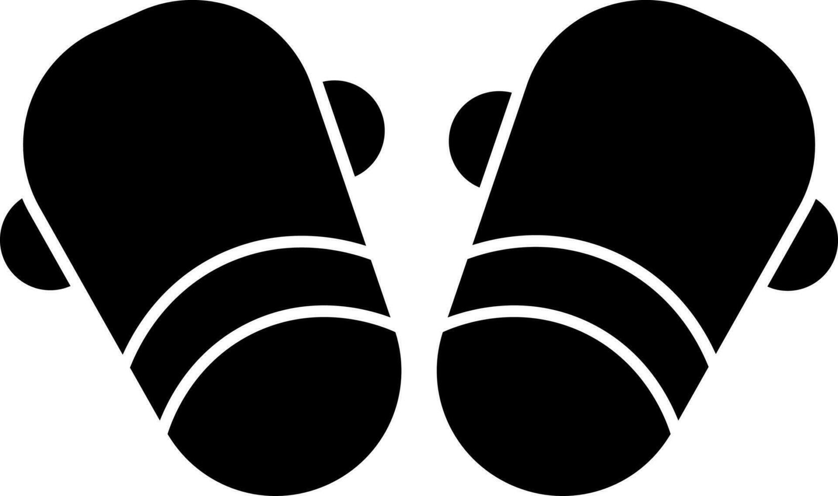 Baby Shoes Icon In Black and White Color. vector