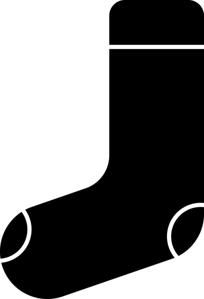 Glyph Style Sock Icon. vector