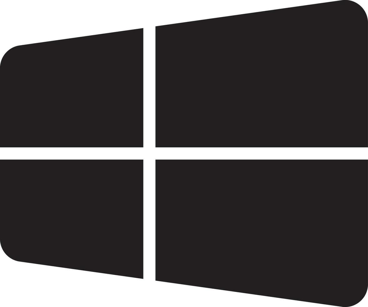 microsoft ventana en plano estilo. vector