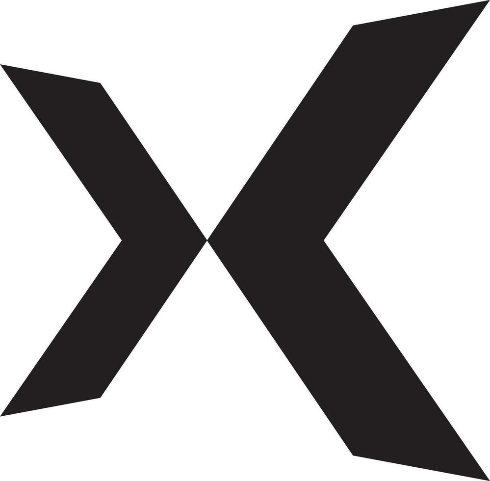 negro xing logo en blanco antecedentes. vector