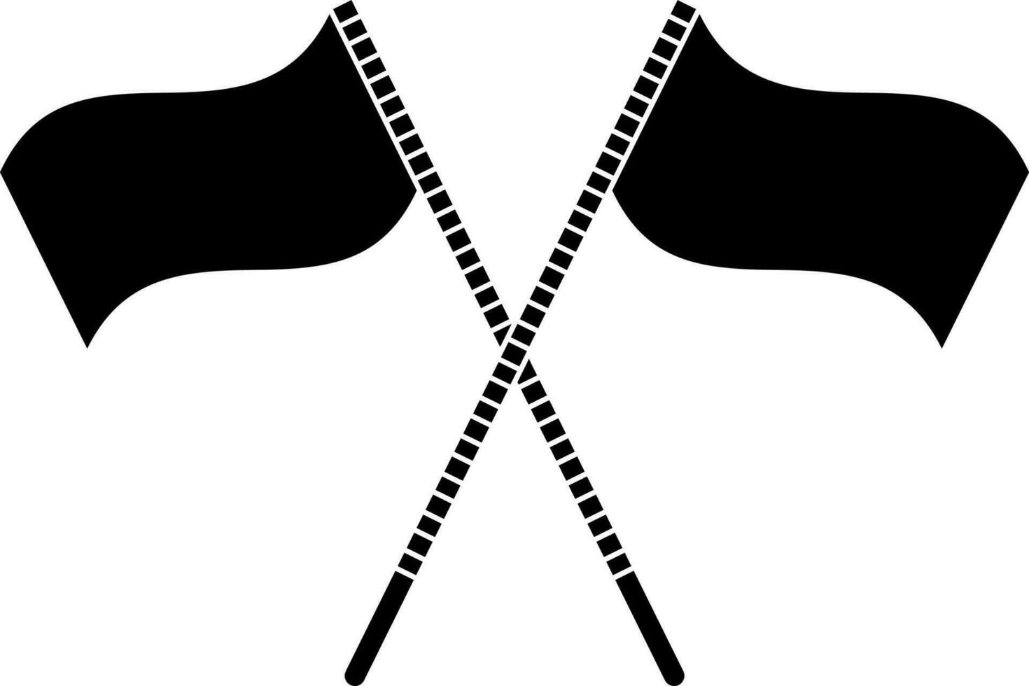 Race flags in Black and White color. vector