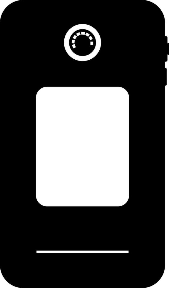 Black and White phone case with camera. vector