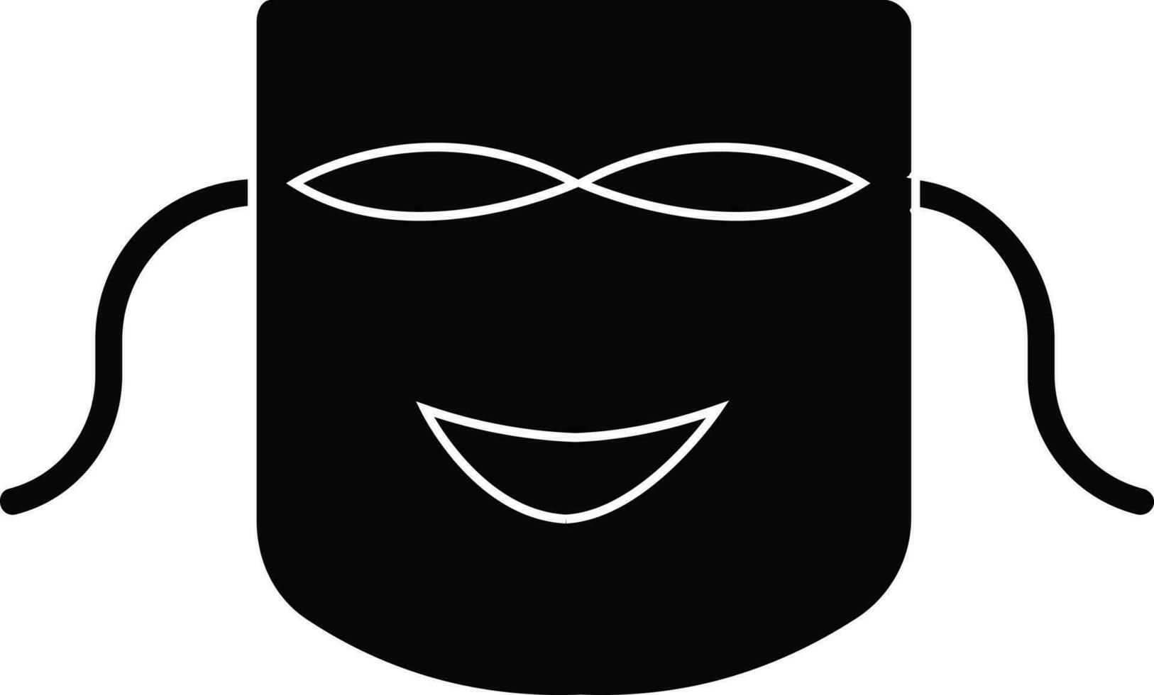 Isolated face mask in Black and White color. vector