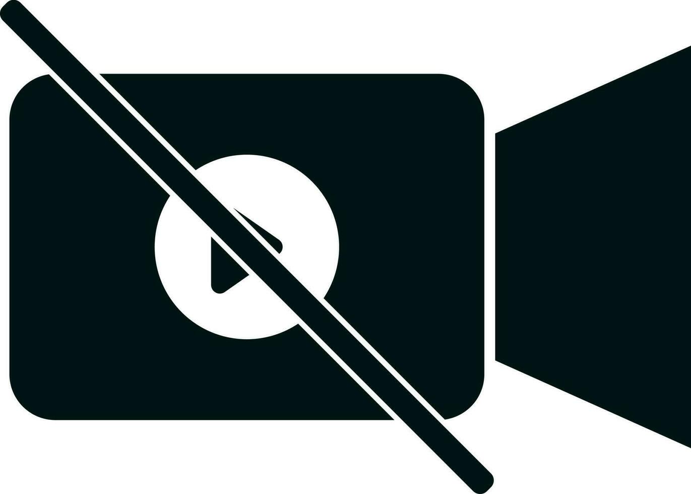 Black and white video camera. vector