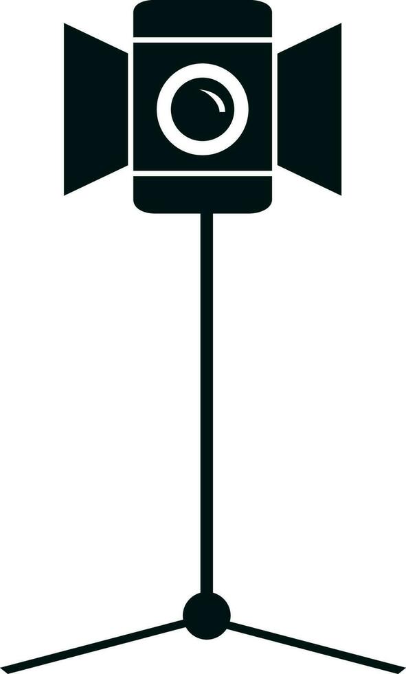 Illustration of spot light with tripod. vector