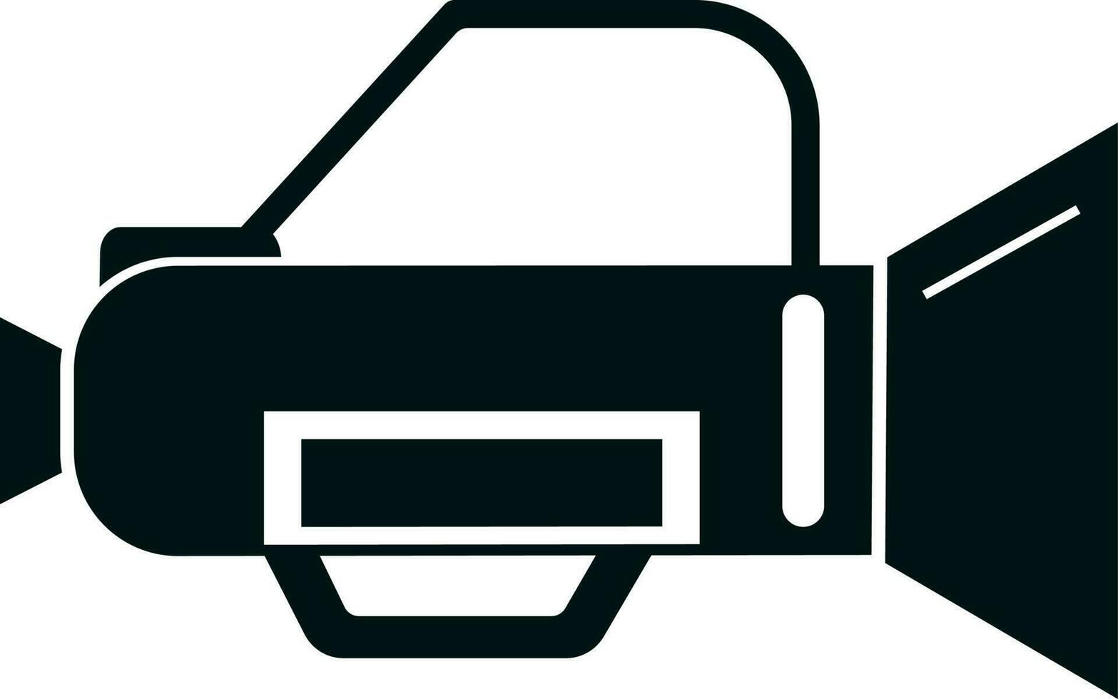 Video camera in Black and White color. vector