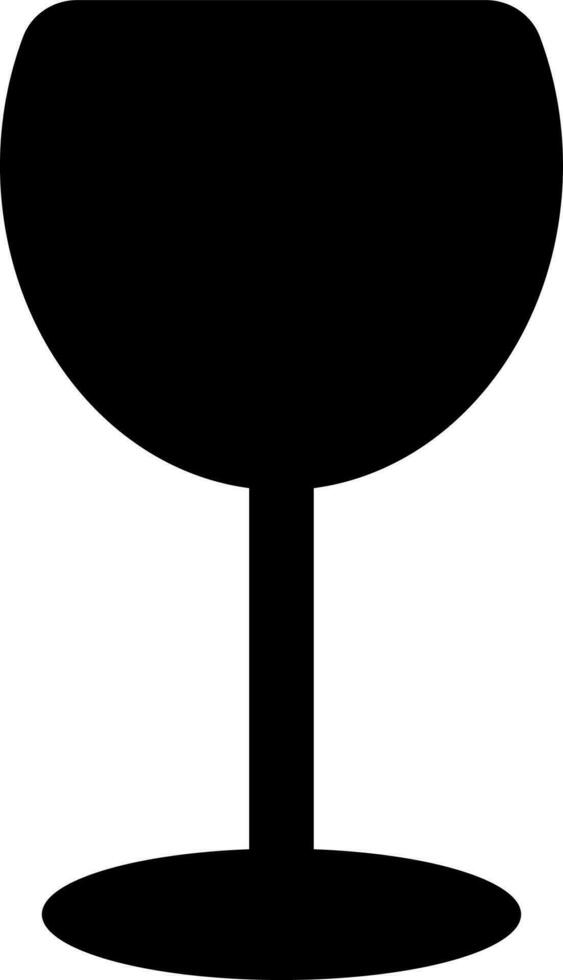 Black cocktail glass on white background. vector