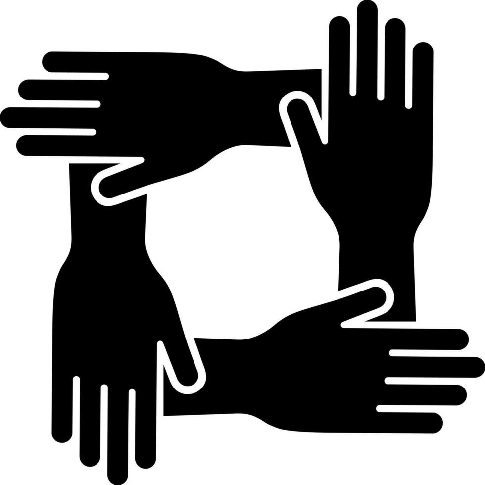 Together or team work icon or symbol. vector