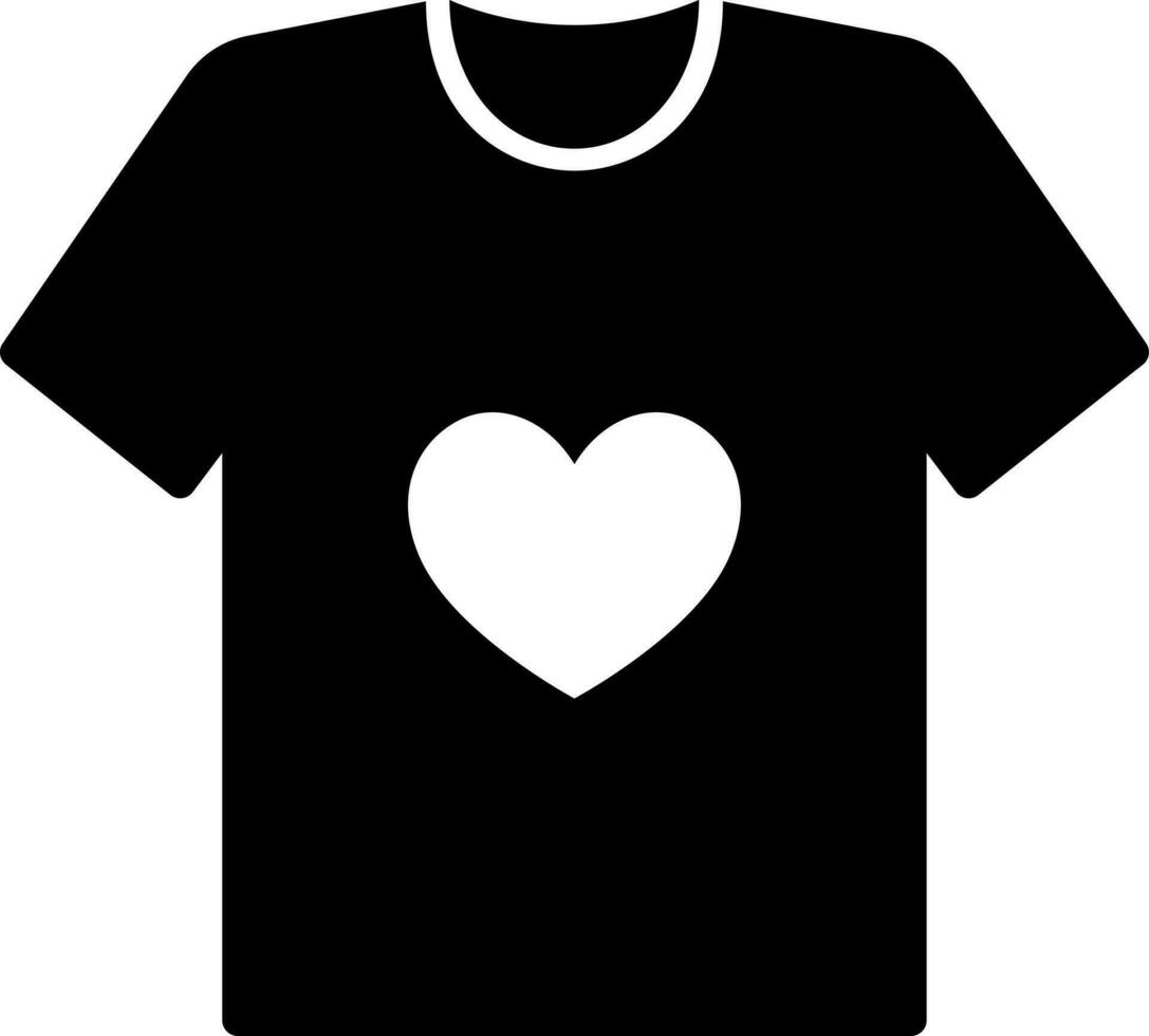 Volunteer shirt icon in Black and White color. vector