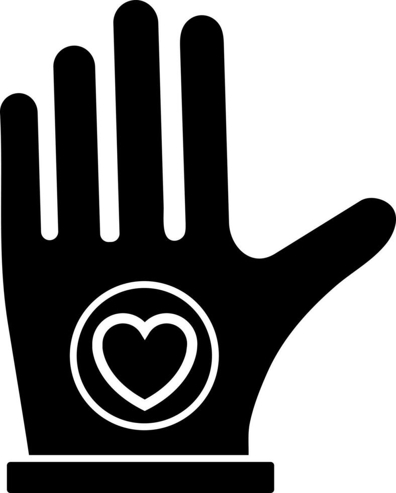 Glyph icon or symbol of voluntary. vector