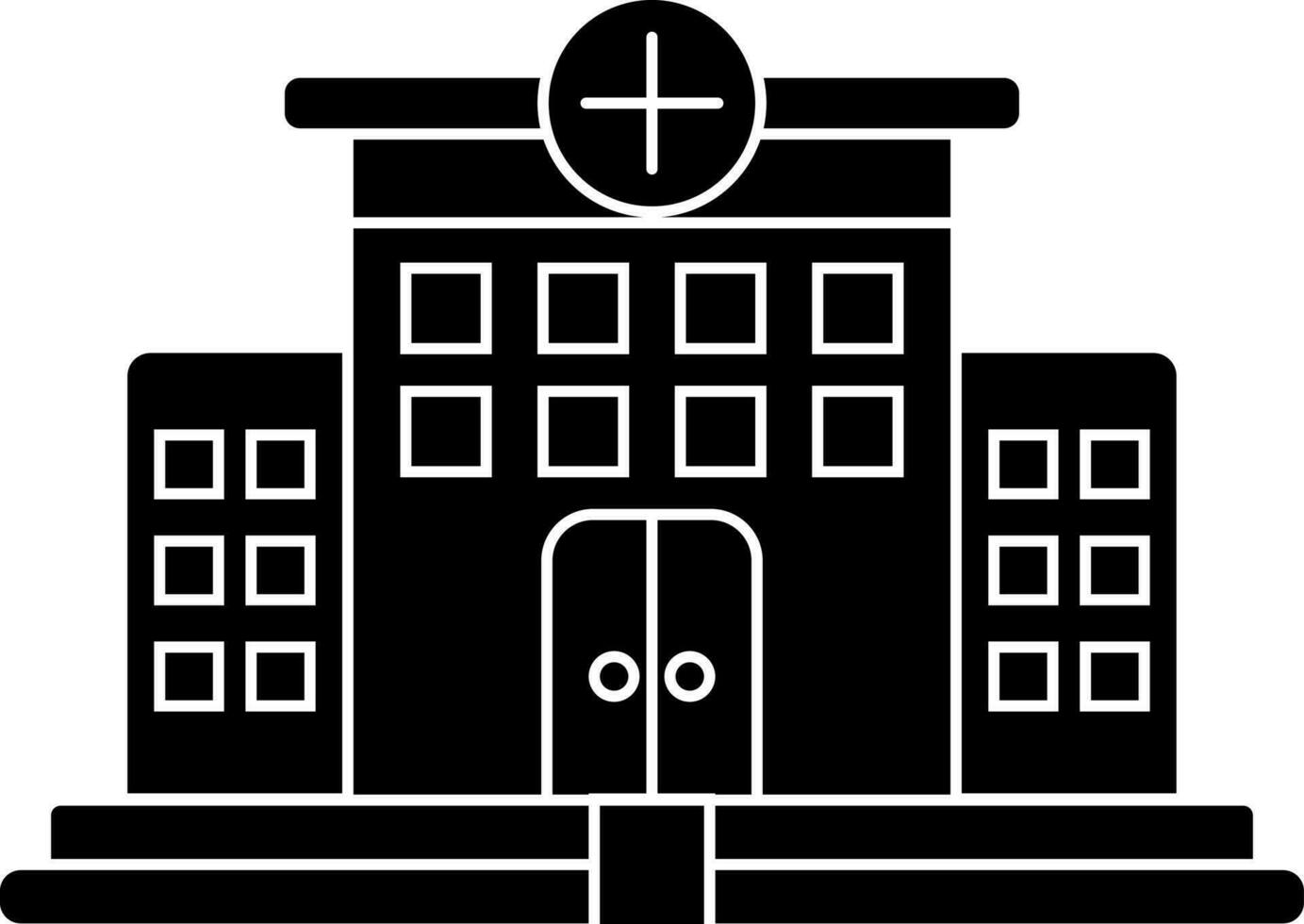 Isolated hospital building icon. vector
