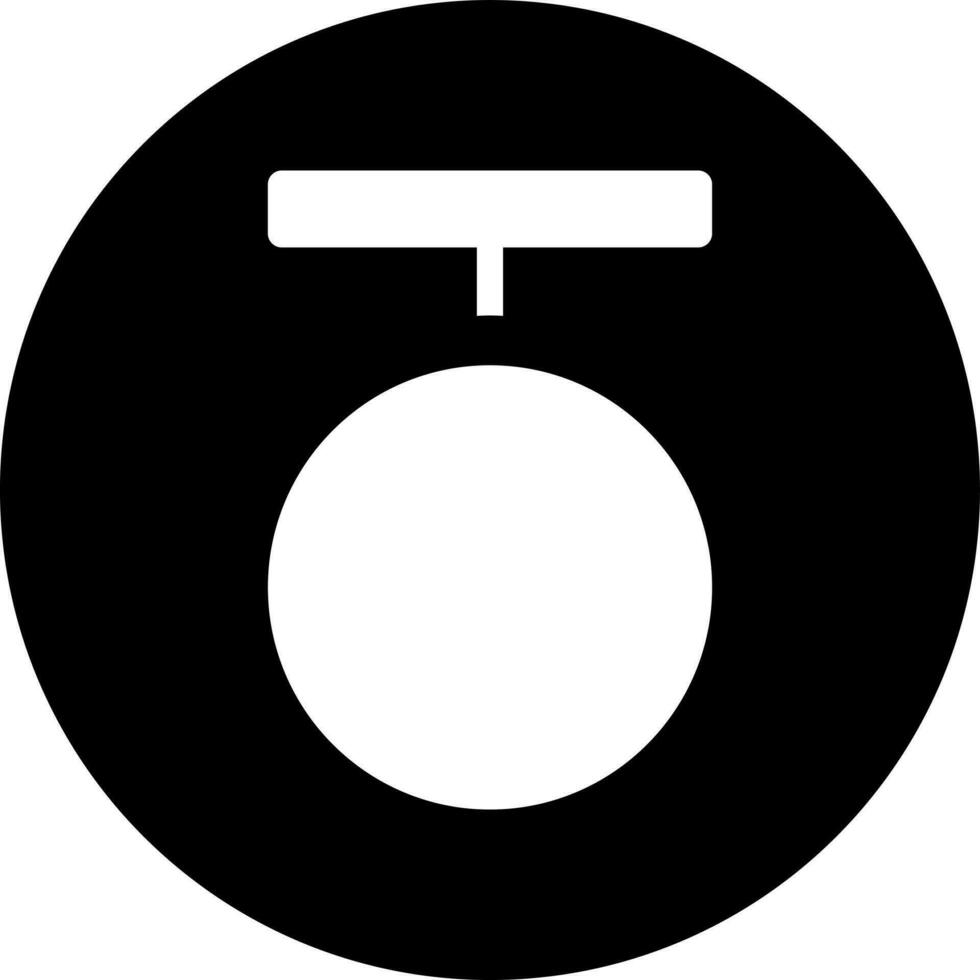 Illustration of gong glyph icon. vector