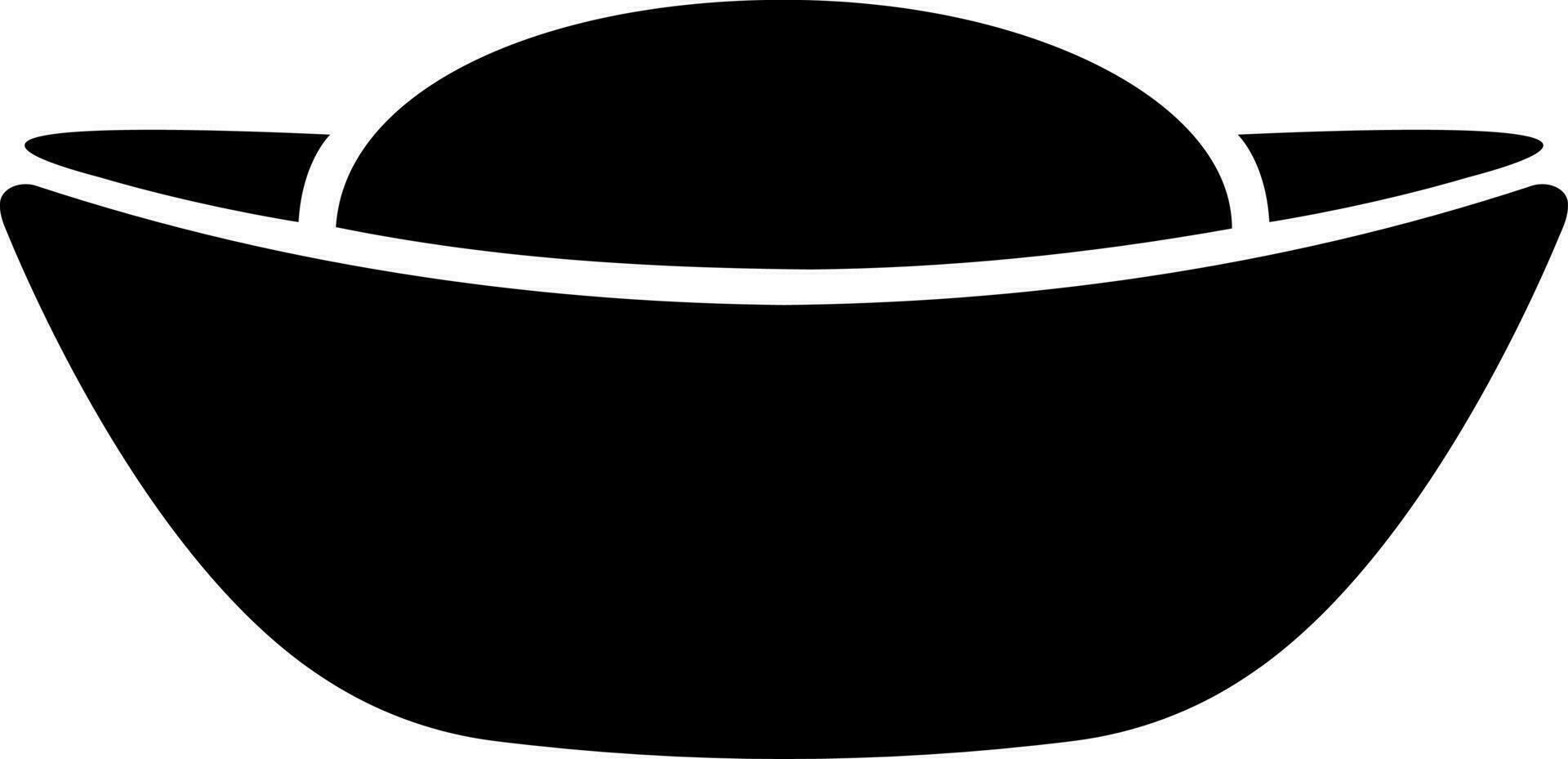 Flat style chinese ingot icon in Black and White color. vector
