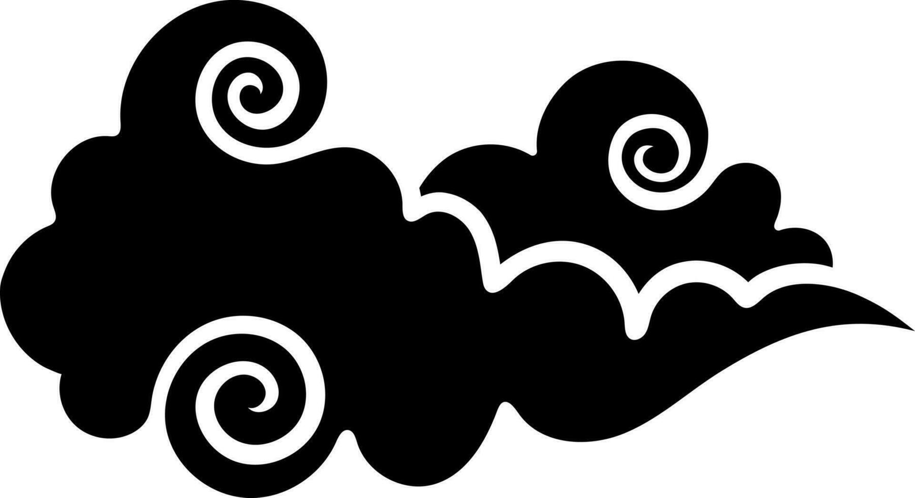 Glyph cloud icon in flat style. vector