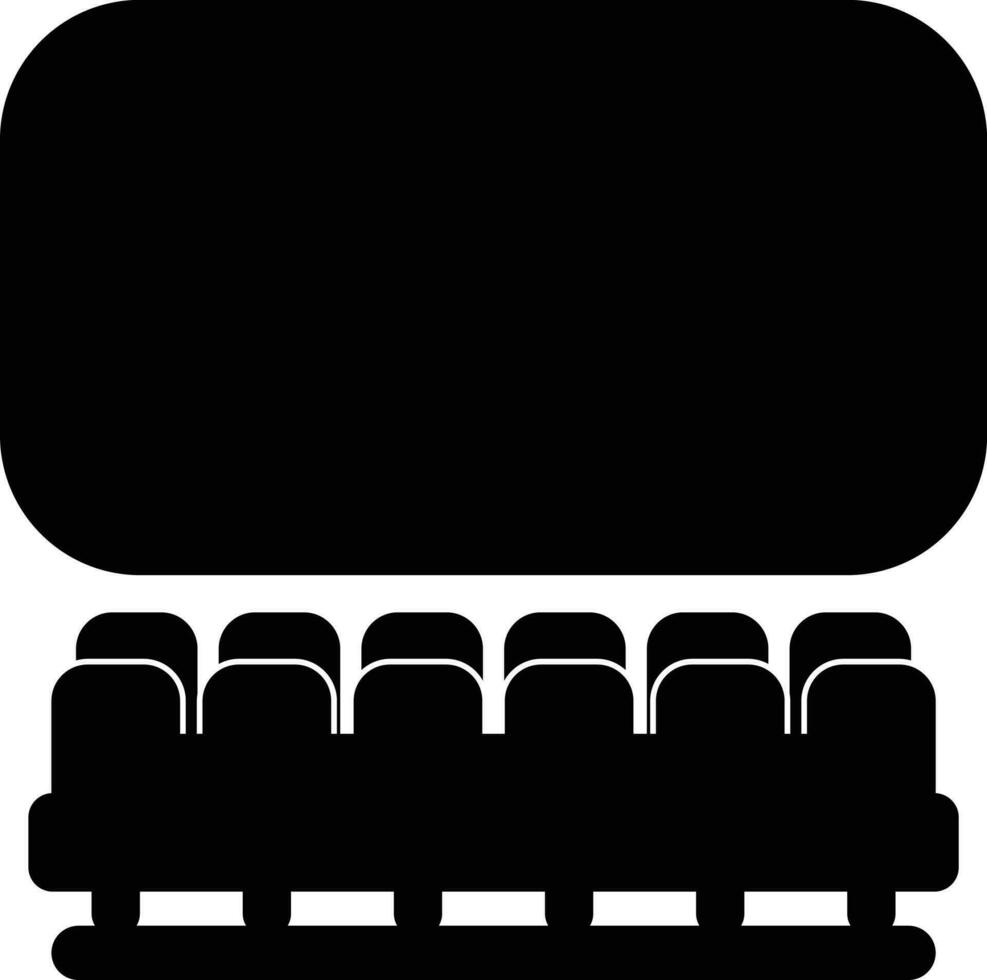 Movie hall view in flat style. vector