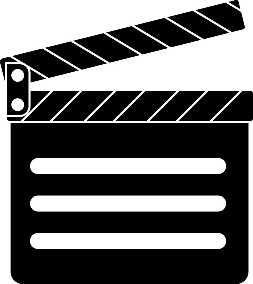 Realistic clapper icon for shot concept. vector