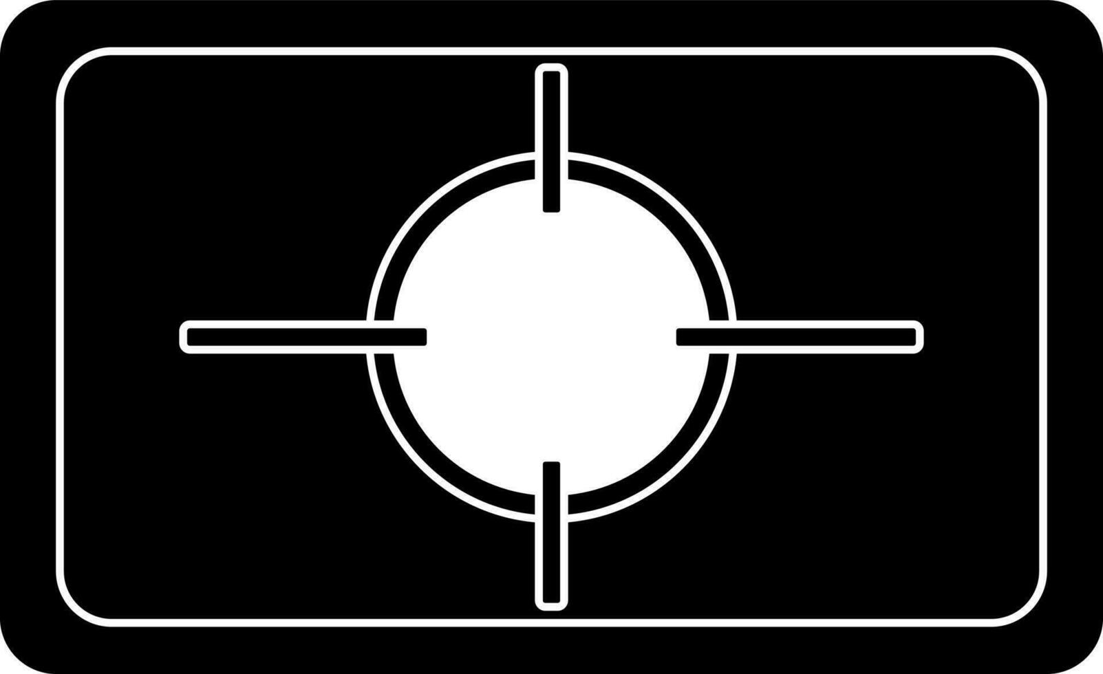 Target icon sign for shooting in stroke. vector