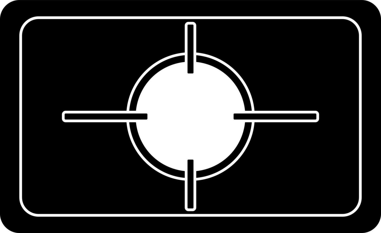 Target icon sign for shooting in stroke. vector