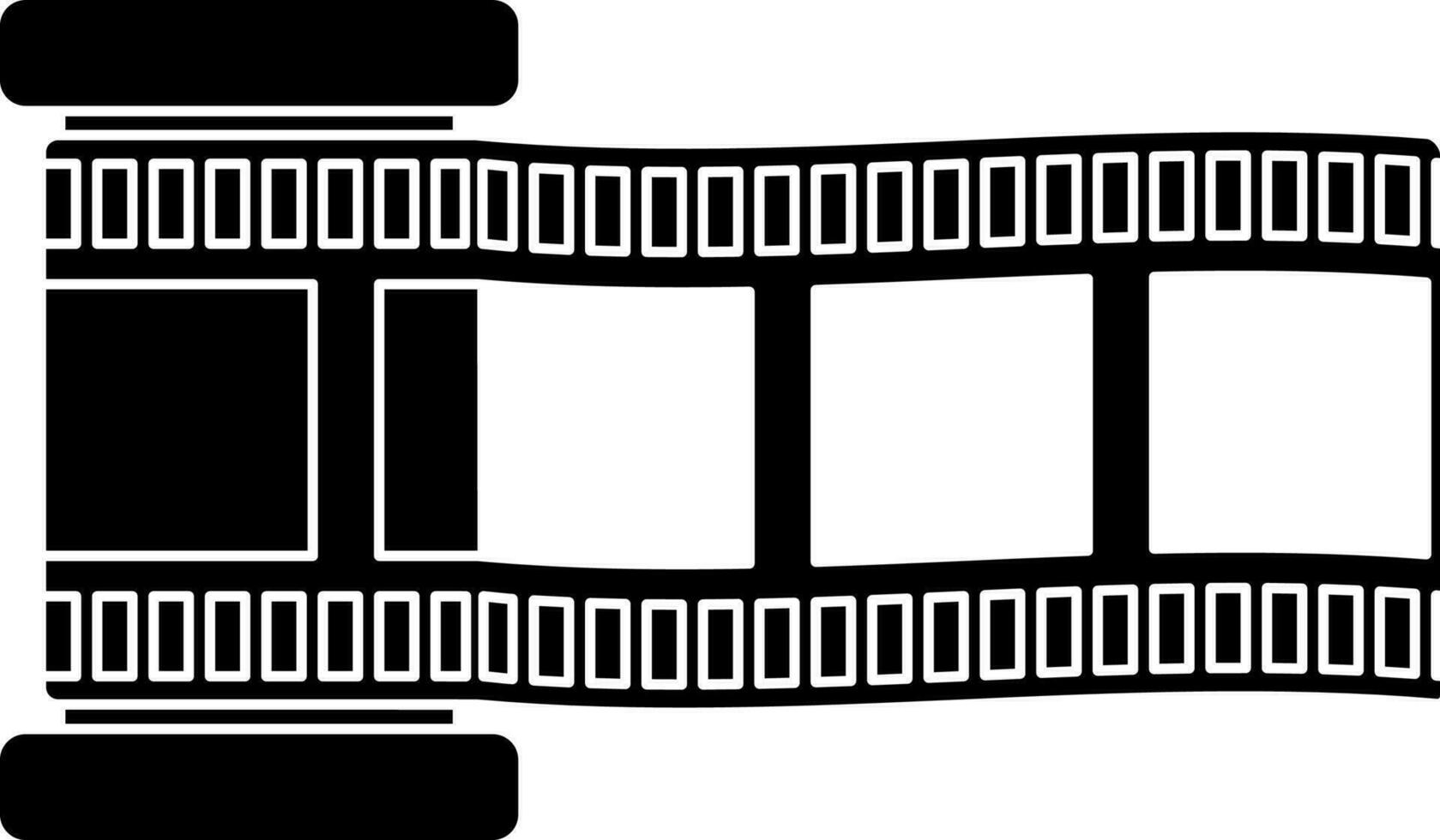 Reel with frame icon in cinema concept. vector