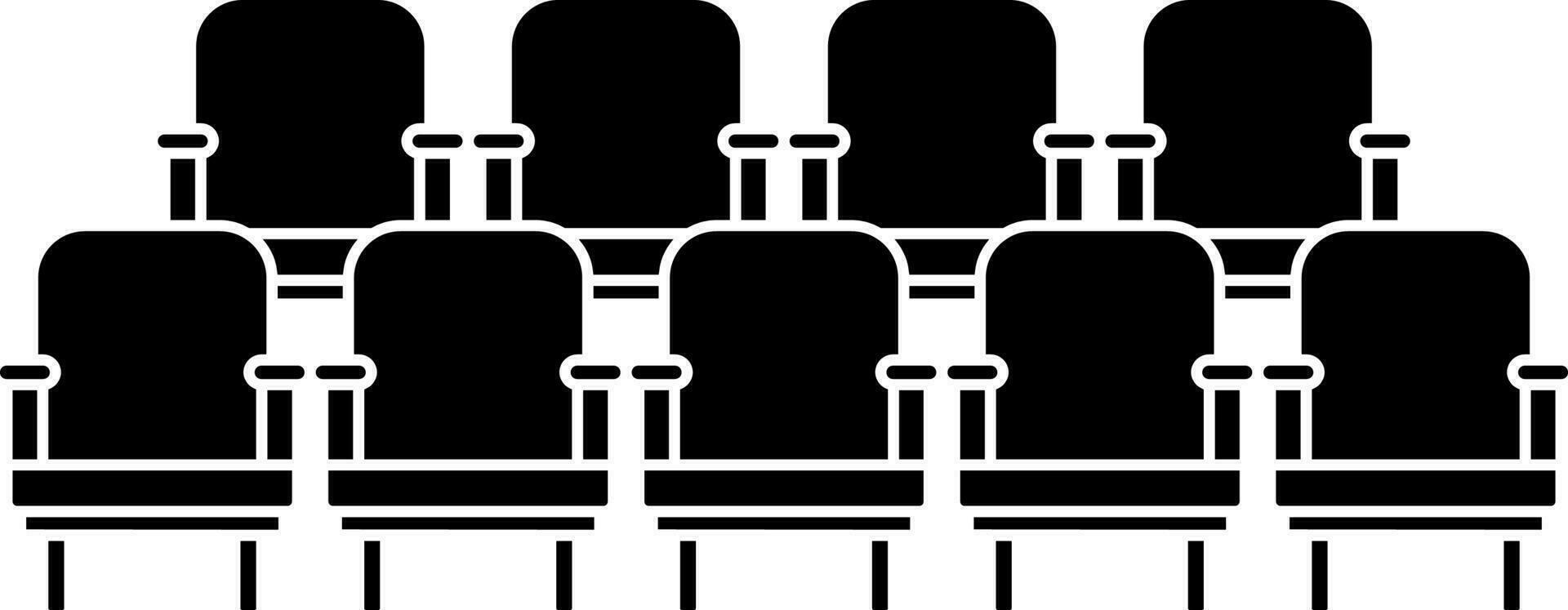 Sitting chair icon in cinema concept. vector
