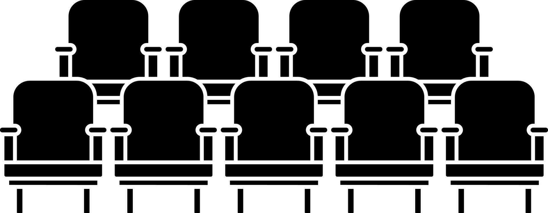 Sitting chair icon in cinema concept. vector