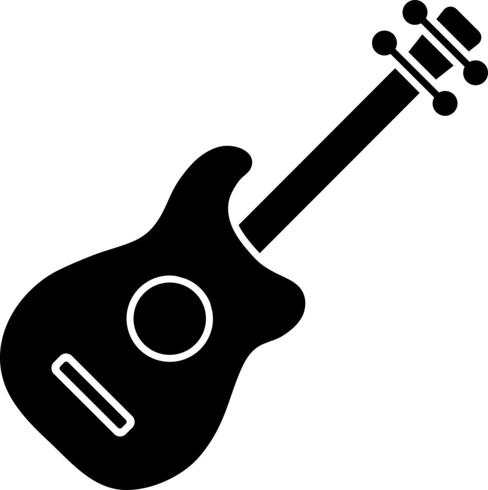 Glyph guitar icon or symbol. vector