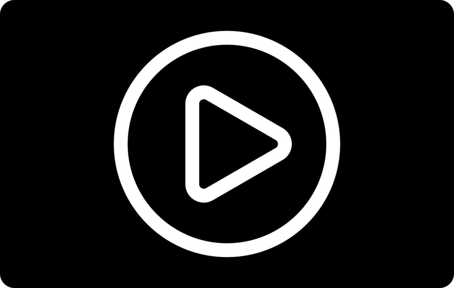 Video play button glyph icon or symbol. vector