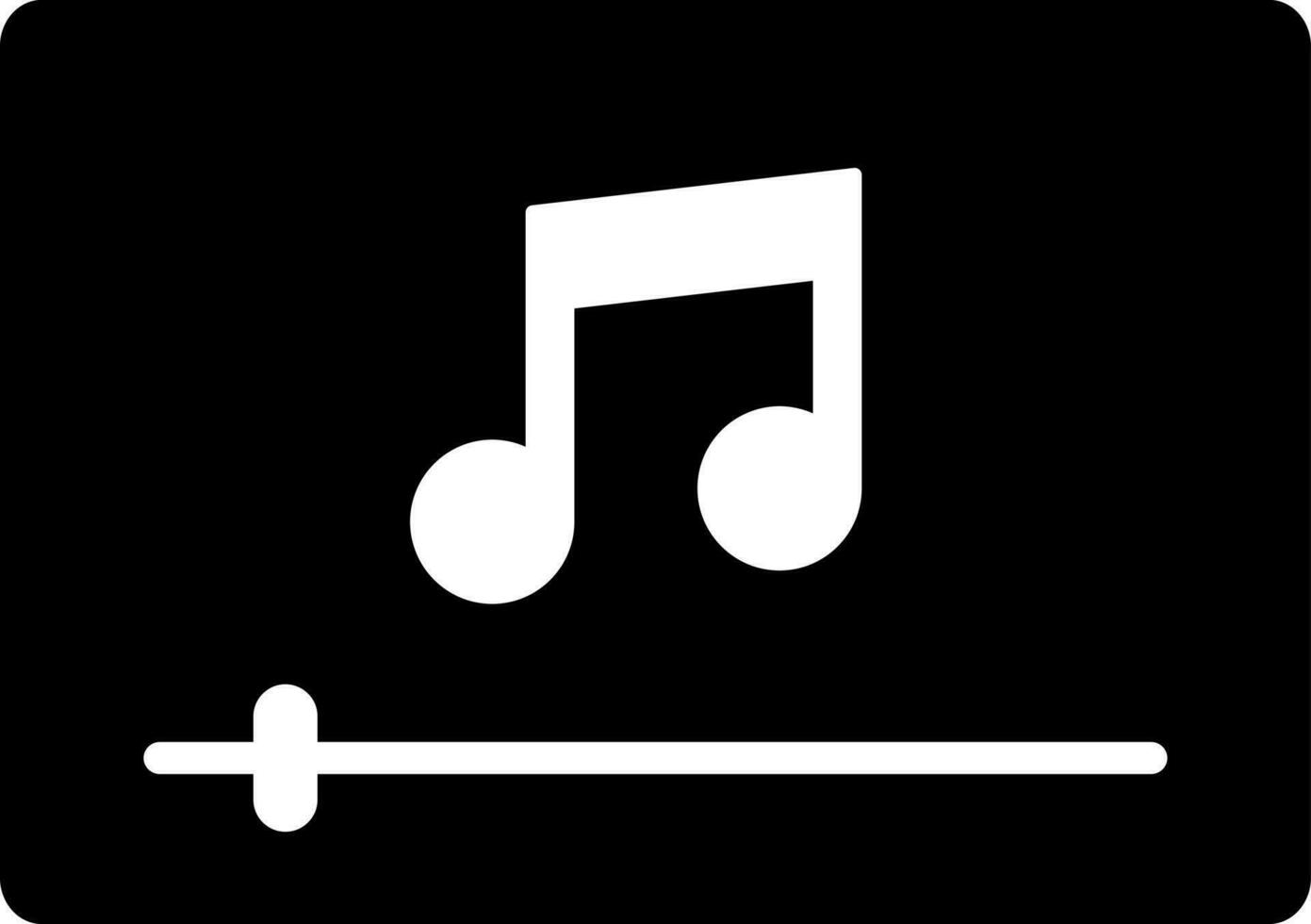 Music play glyph icon or symbol. vector