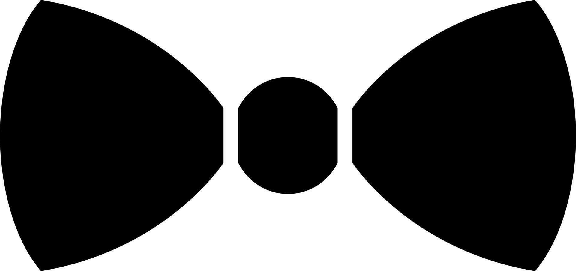 Flat style bow tie icon in black color. vector
