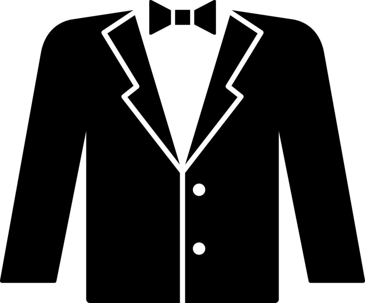 hombres traje glifo icono en plano estilo. vector