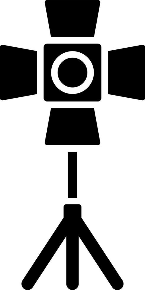 Glyph spotlight icon or symbol. vector