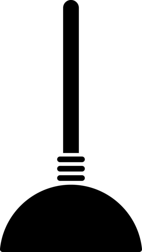 Plunger icon in Black and White color. vector