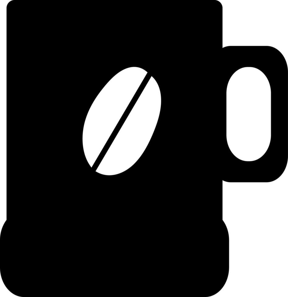 Black and White coffee mug icon. vector