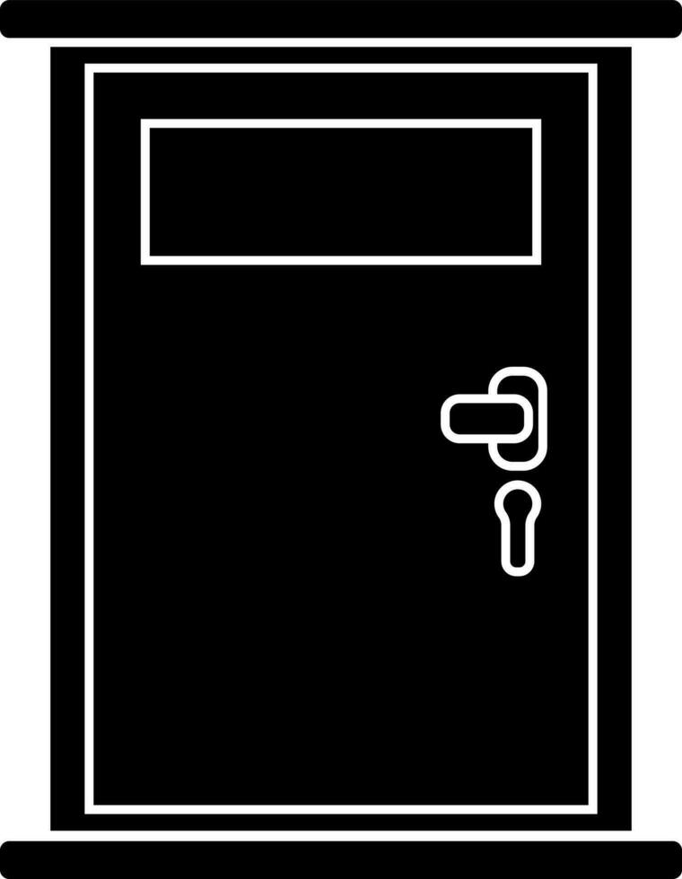 Glyph icon or symbol of door. vector