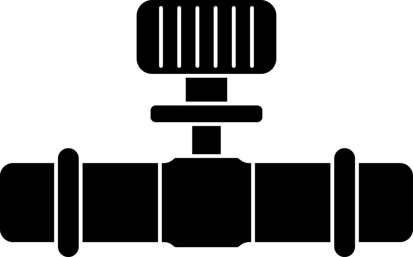 Illustration of valve icon in Black and White color. vector