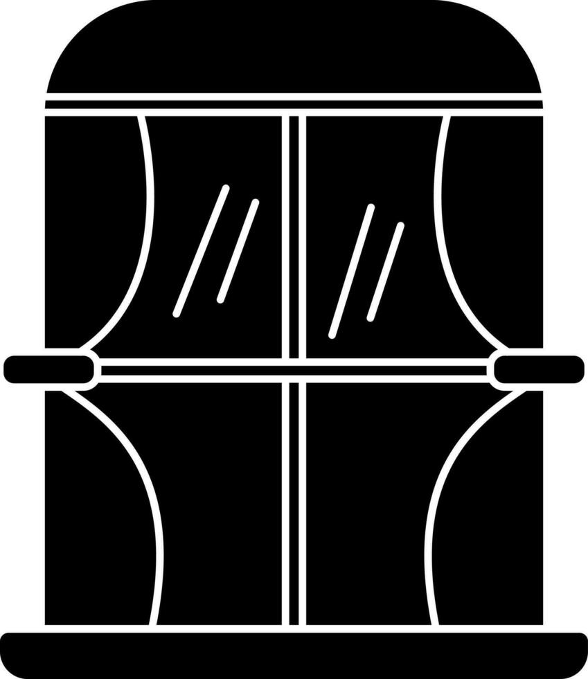 Illustration of window icon or symbol. vector