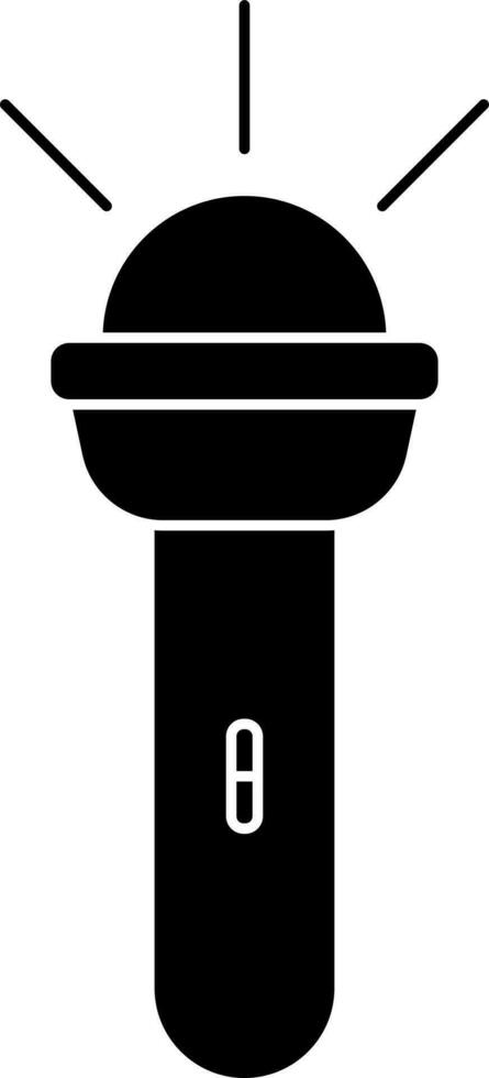 Isolated flashlight icon in flat style. vector