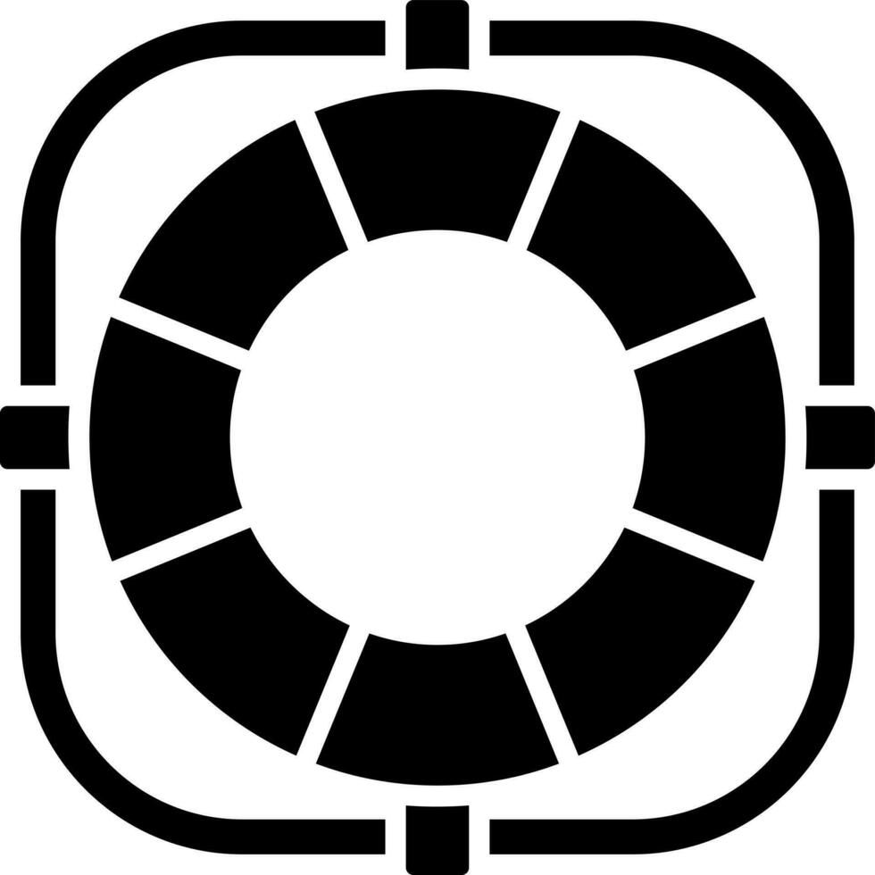Lifesaver icon in flat style. vector