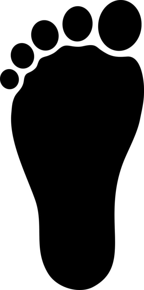Footprint icon in black color. vector