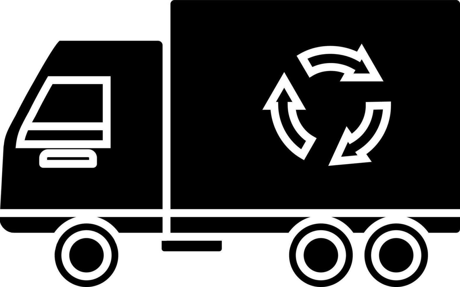 Delivery truck in flat style illustration. vector