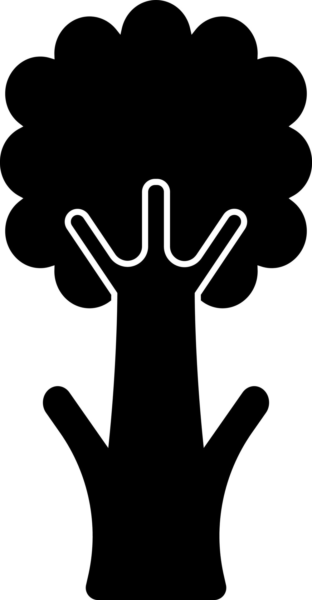 Isolated black tree icon on white background. 24252919 Vector Art at