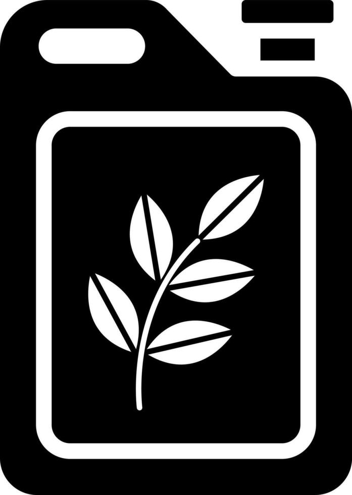 Illustration of bio jerry can icon. vector