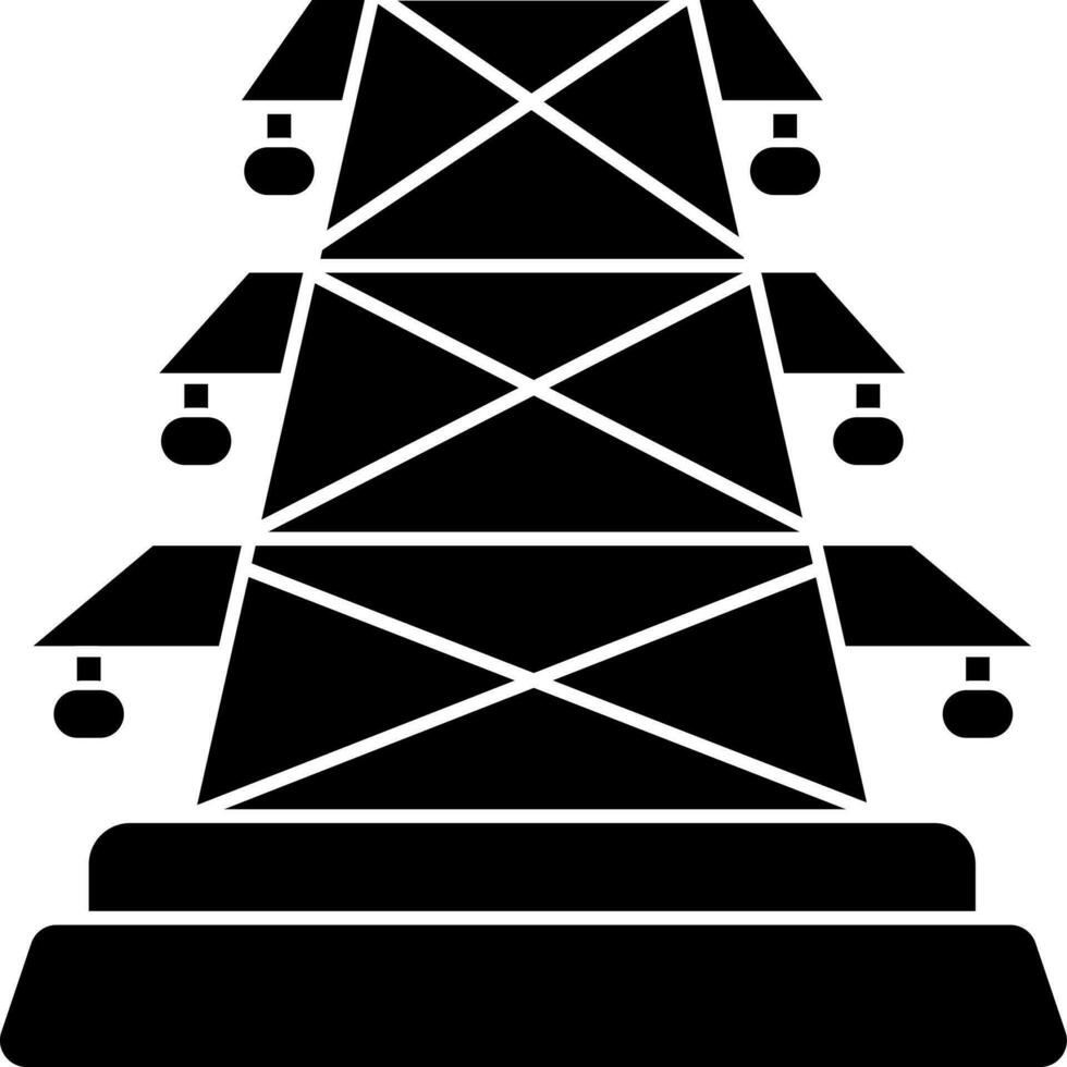 Illustration of black power line icon vector