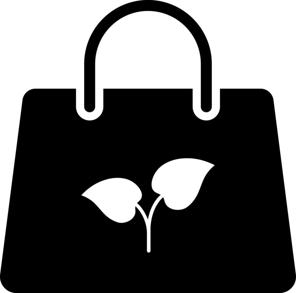 Illustration of eco friendly bag icon. vector