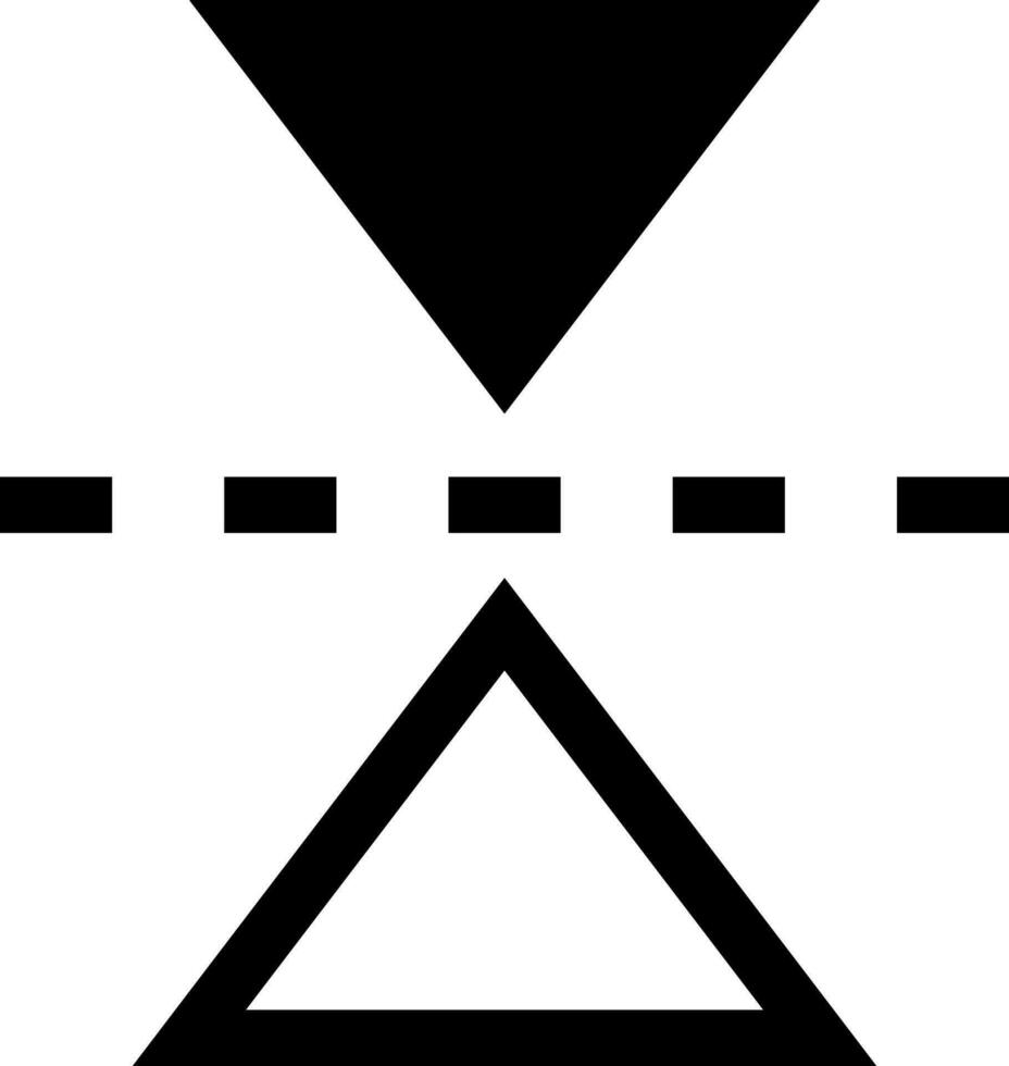 Flat style reflect in Black and White color. vector