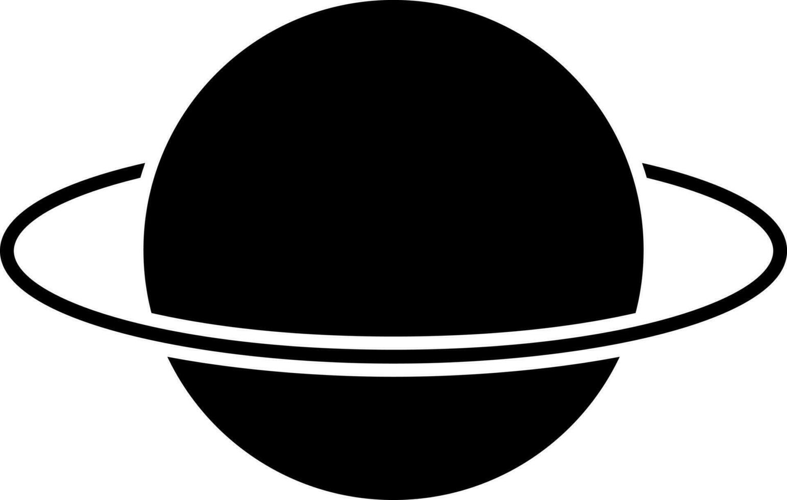 Black planet icon on white background. vector