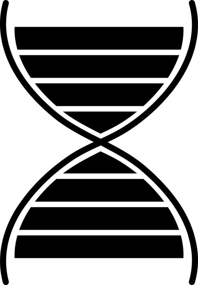 Icon of DNA structure in black color. vector