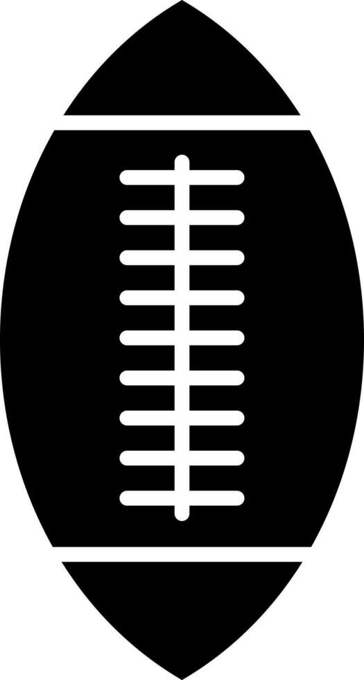 Black and White american football icon in flat style. vector