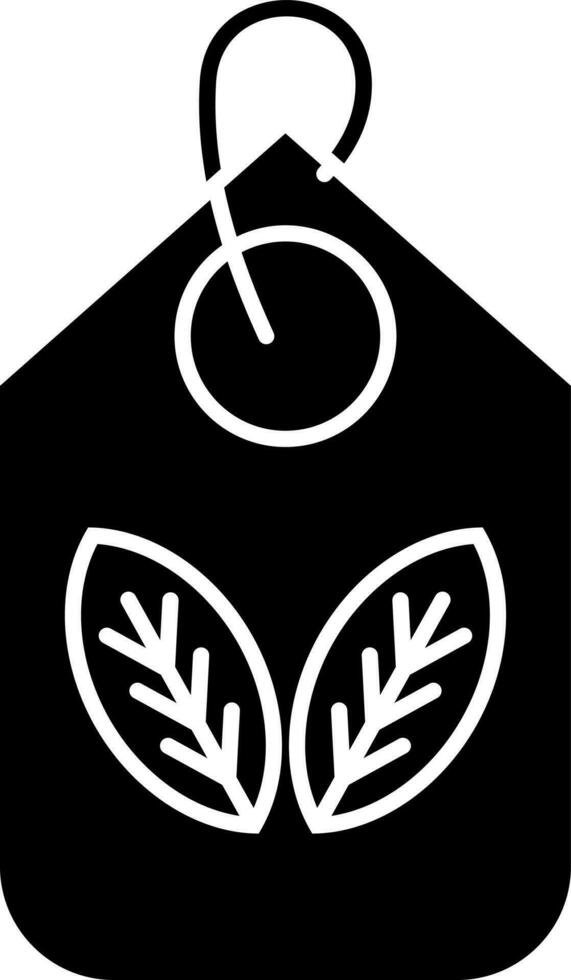 Isolated of Black and White ecology tag icon. vector