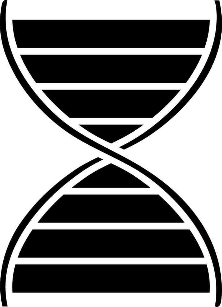 Illustration of black DNA symbol icon. vector